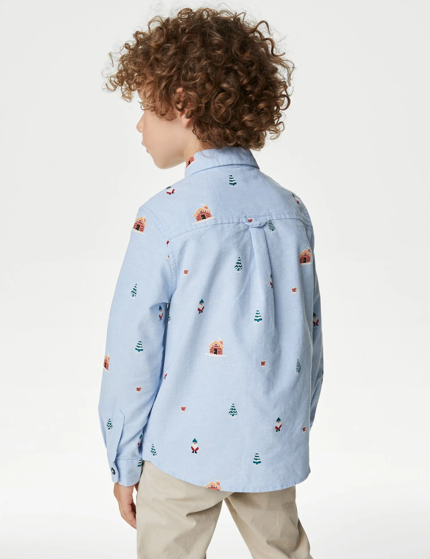 Pure Cotton Christmas Print Shirt