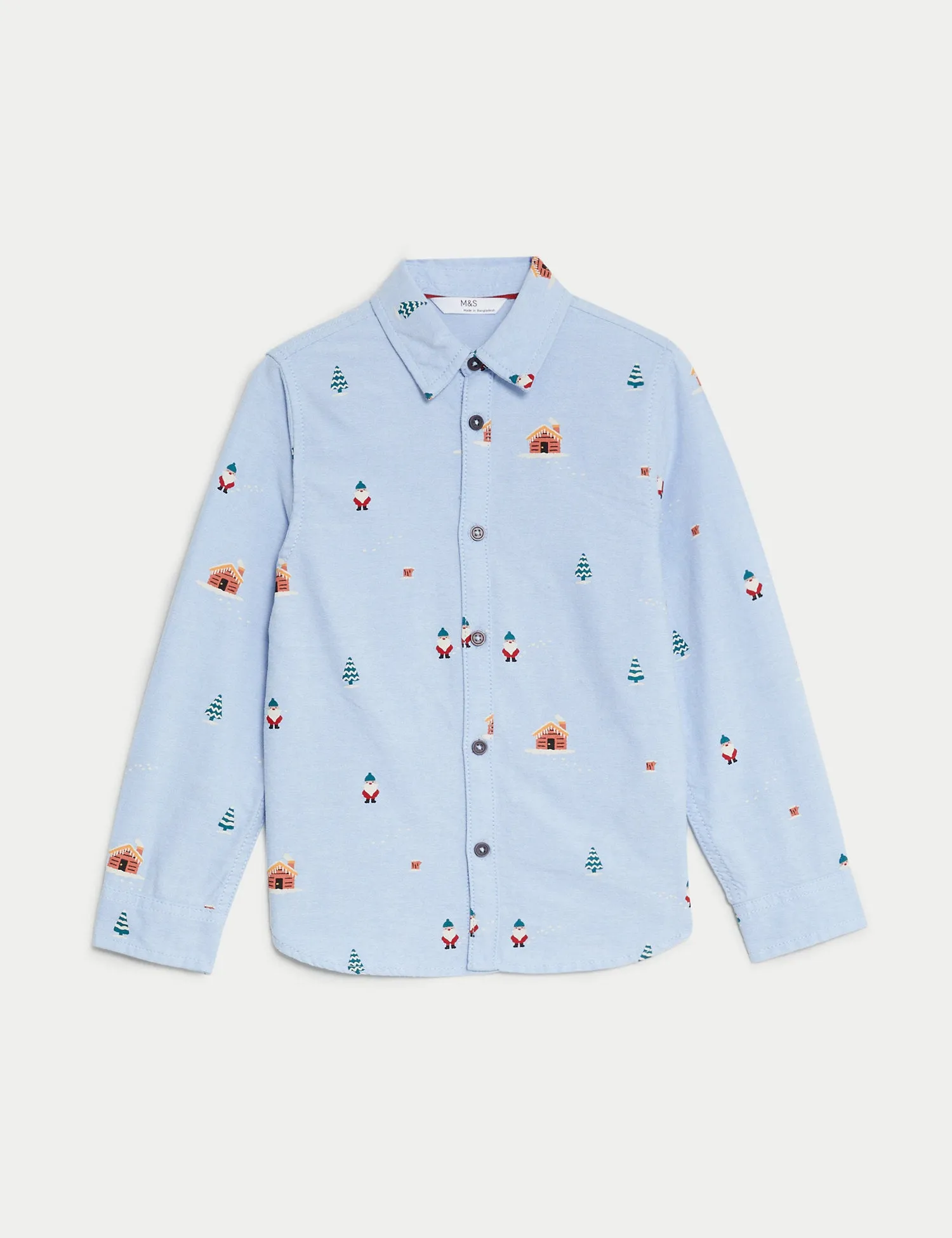 Pure Cotton Christmas Print Shirt