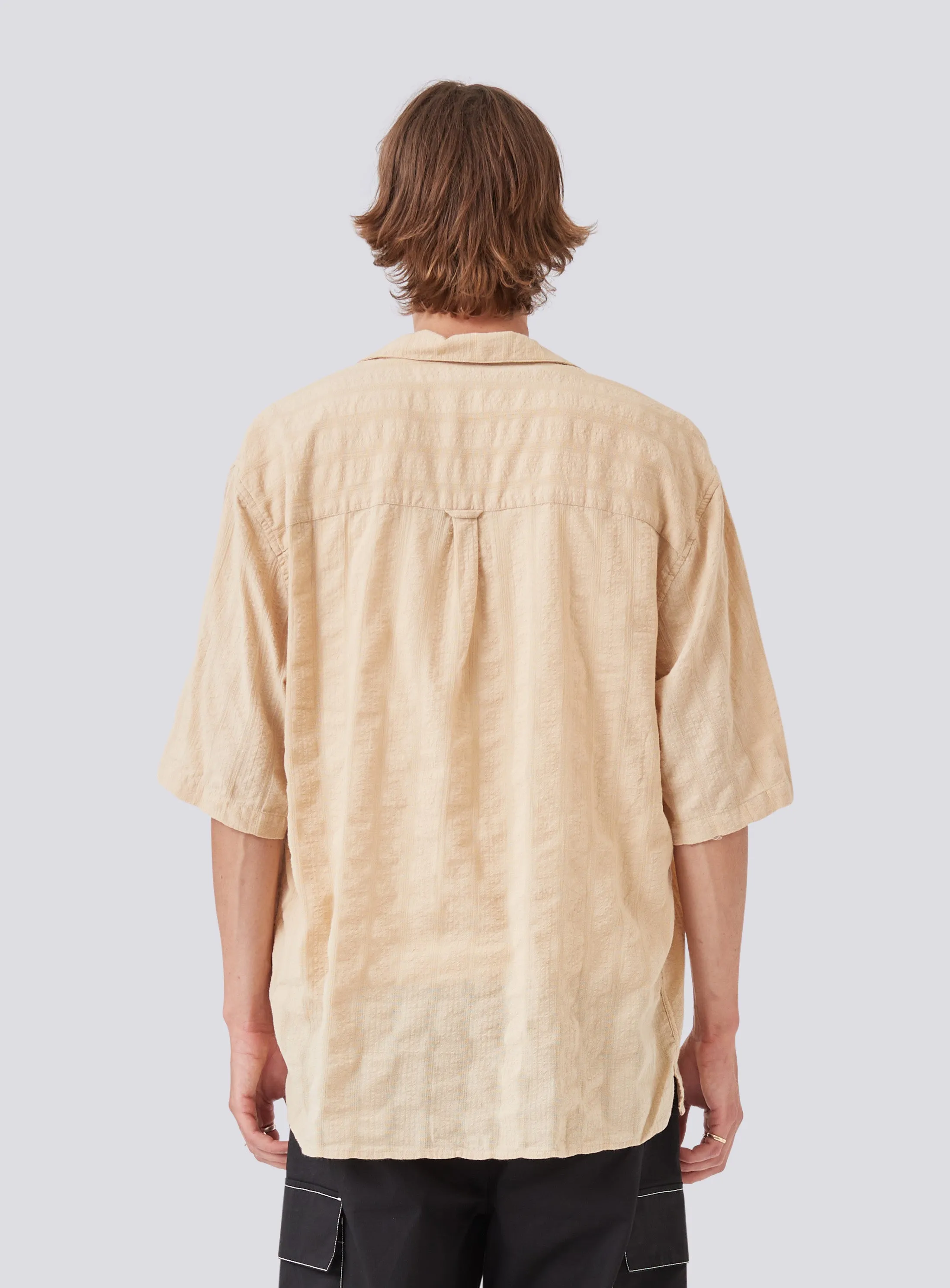 Seersucker Shirt Beige