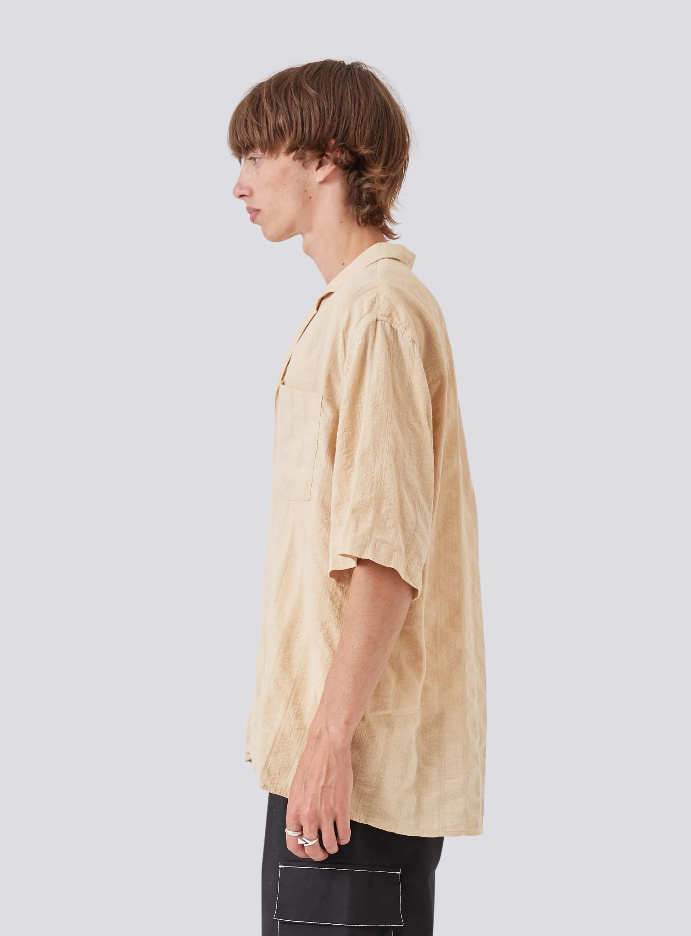 Seersucker Shirt Beige