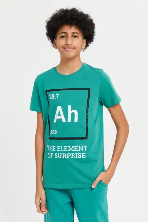 Senior Boys Green Element Of Surprise Graphic T-Shirt