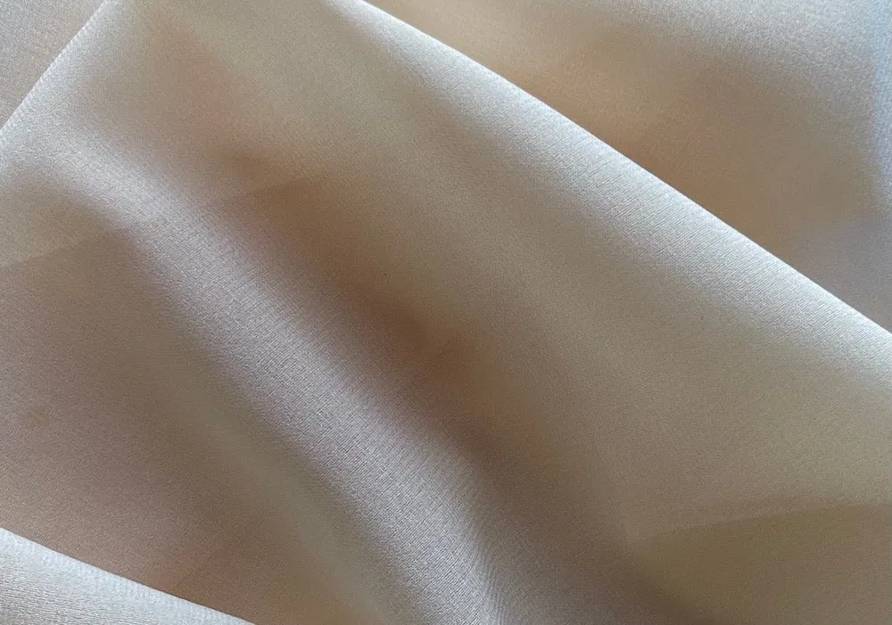 Soft Buttercream Stretch Silk Chiffon (Made in Italy)