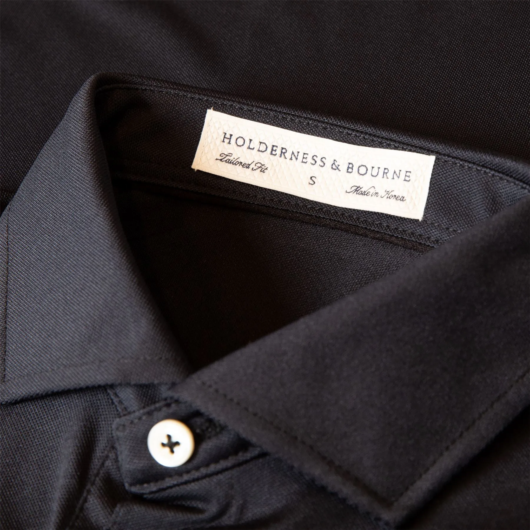 The Macdonald Knit Polo Black - 2025