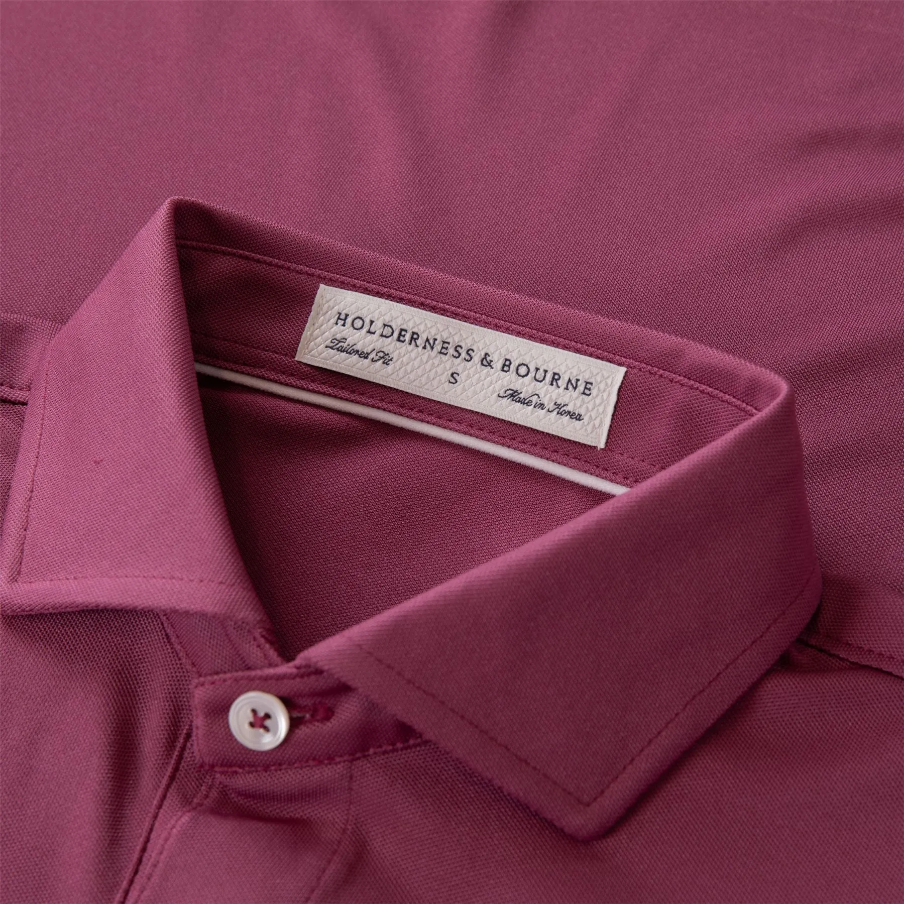 The Macdonald Knit Polo Vintage Claret - AW24