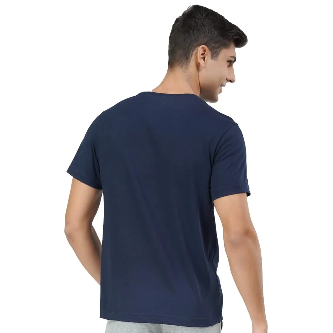 U.S. Polo Assn. Mens Crew Neck Colour Block I681 Lounge T-Shirt - Pack Of 1 (NAVY L)