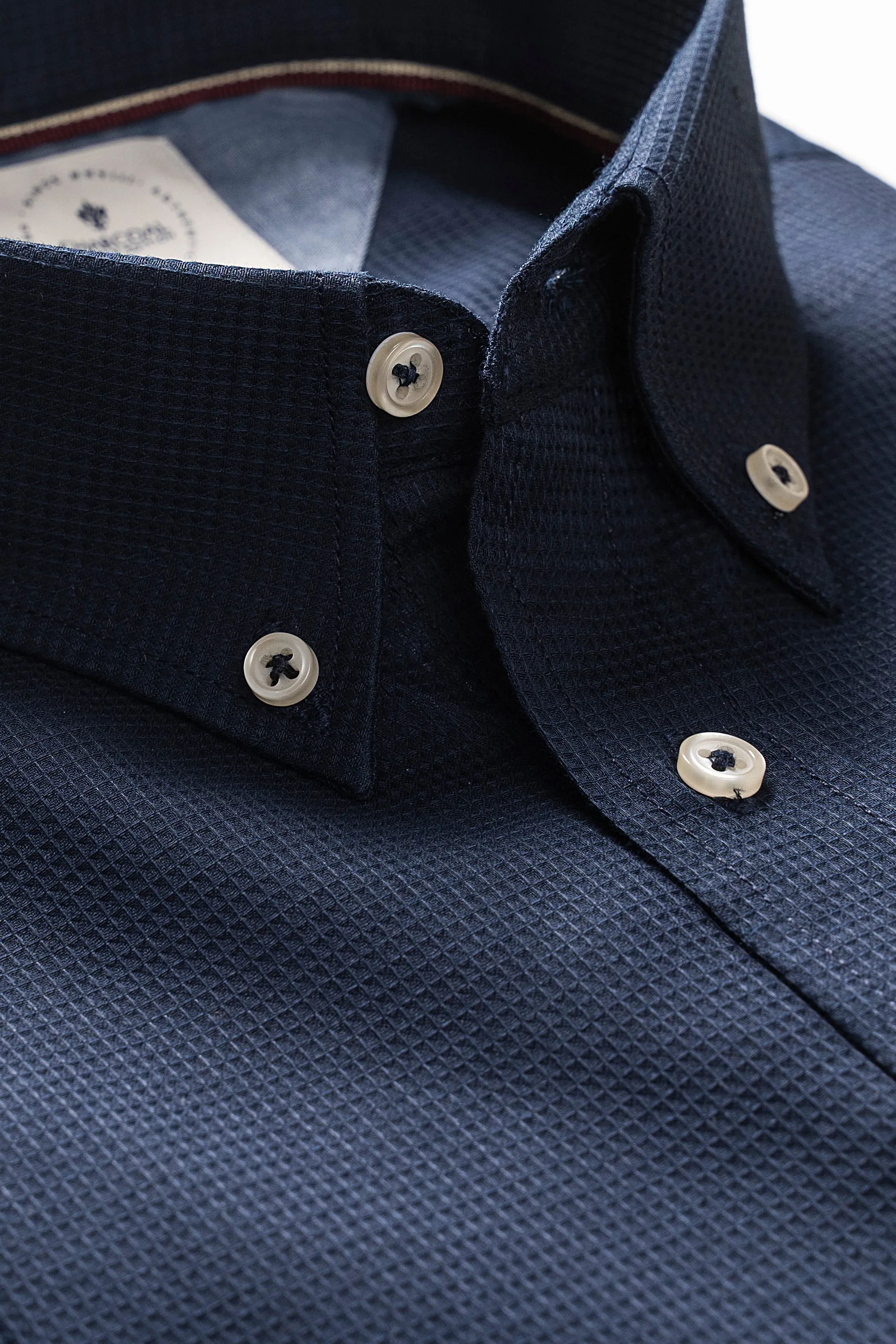 WAFFLE SMART SHIRT NAVY