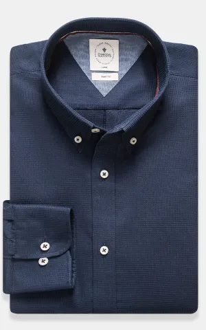 WAFFLE SMART SHIRT NAVY