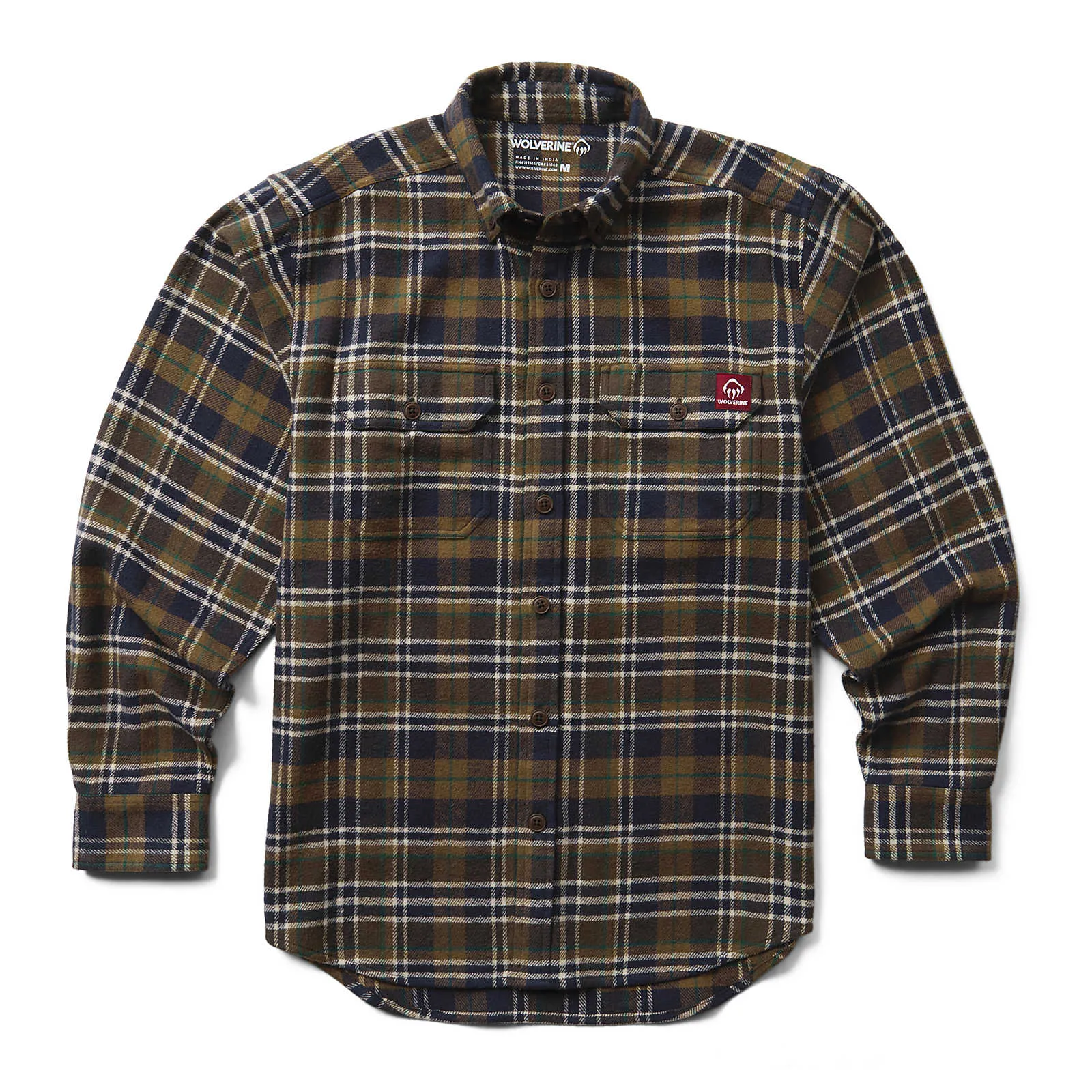 Wolverine Men's Glacier Heavyweight Long Sleeve Flannel Shirt