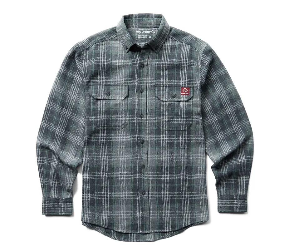 Wolverine Men's Glacier Heavyweight Long Sleeve Flannel Shirt