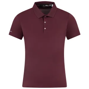 Womens Air Tech Pique Tournament Polo Harvard Wine - AW23