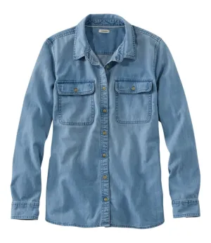 Women's L.L.Bean Heritage Washed Denim Shirt, Long-Sleeve