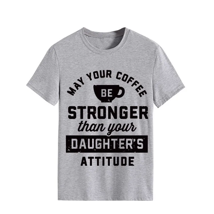 Women's May Your Coffee Be Casual Round Neck Short-sleeved T-shirt Bottom Shirt