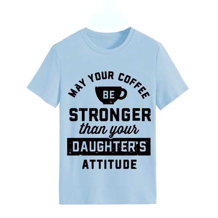 Women's May Your Coffee Be Casual Round Neck Short-sleeved T-shirt Bottom Shirt