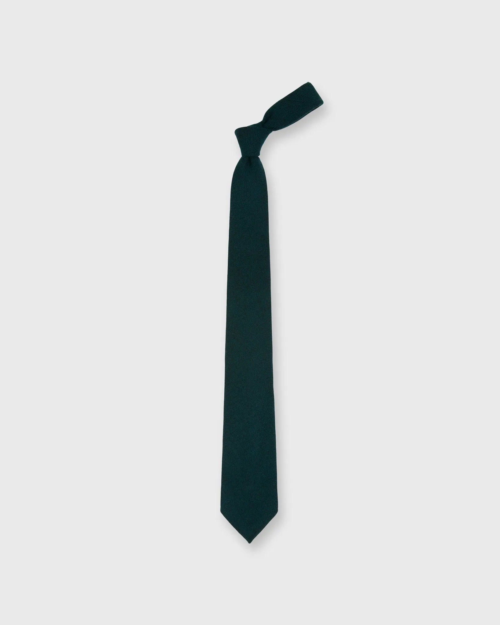 Wool Twill Tie in Emerald