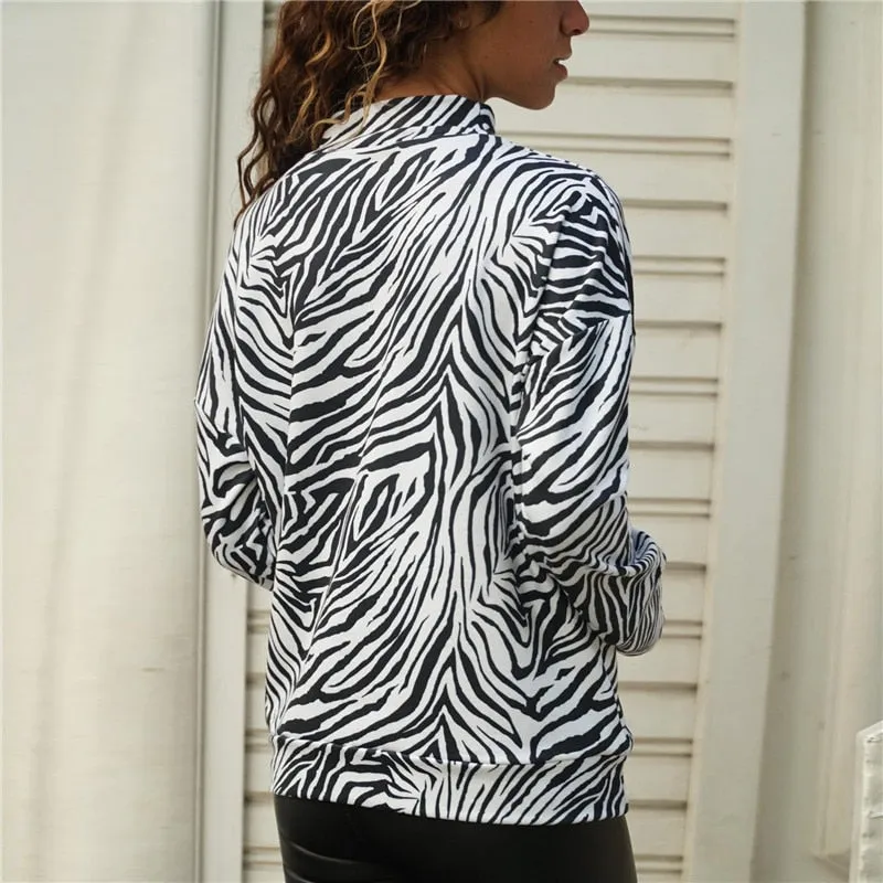 Zebra Print Womens Tops And Blouses