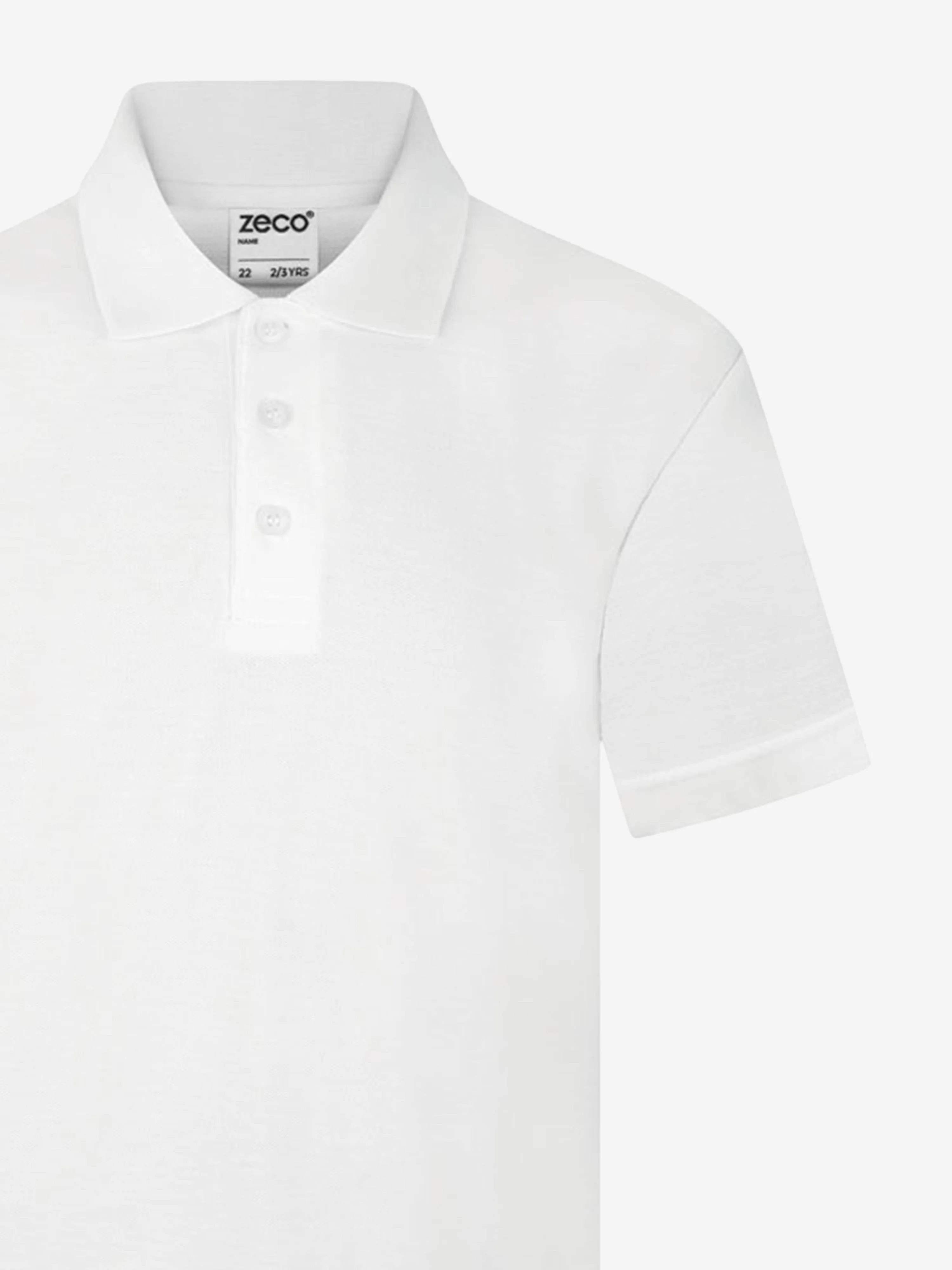 Zeco Kids School Polo Shirt in White